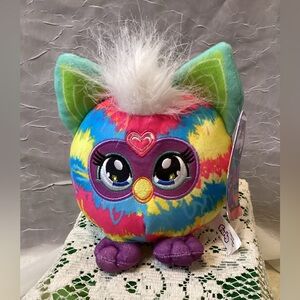 Furby Plush Toy 8 Inch Rainbow Tie Dye With Tags Kids Gift With Tags